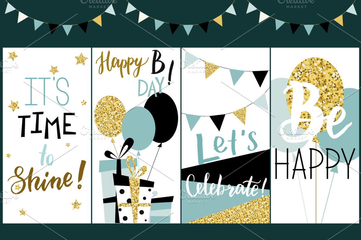 Party cards and flyers big set, a Decorative Illustration by Happiestsim (Photo 9 of 13)
