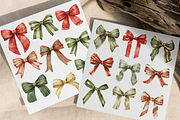 Watercolor Christmas Festive Bows, a Decorative Illustration by ThaismotaCreativeCo (Thumbnail 7 of 9)