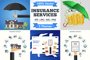 Insurance Services Concepts, an Education Illustration by TAlex