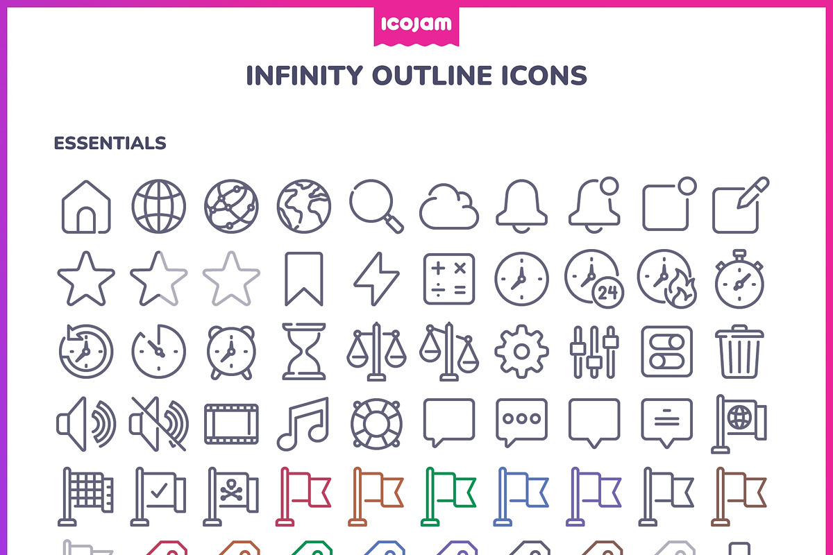 2100+ Infinity Outline icons, an Outline Icon by Icojam store (Photo 7 of 12)