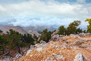 Summer morning cloudy top view of Mount Aenos (Kefalonia, Greece, a Nature Photo by YuriyB