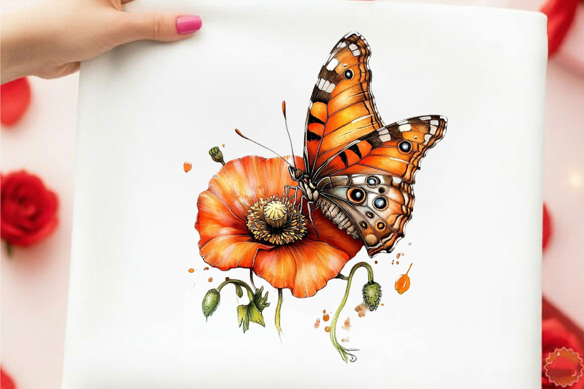 Butterfly Spring Garden Clipart, an Illustration by designcity5 (Photo 5 of 5)