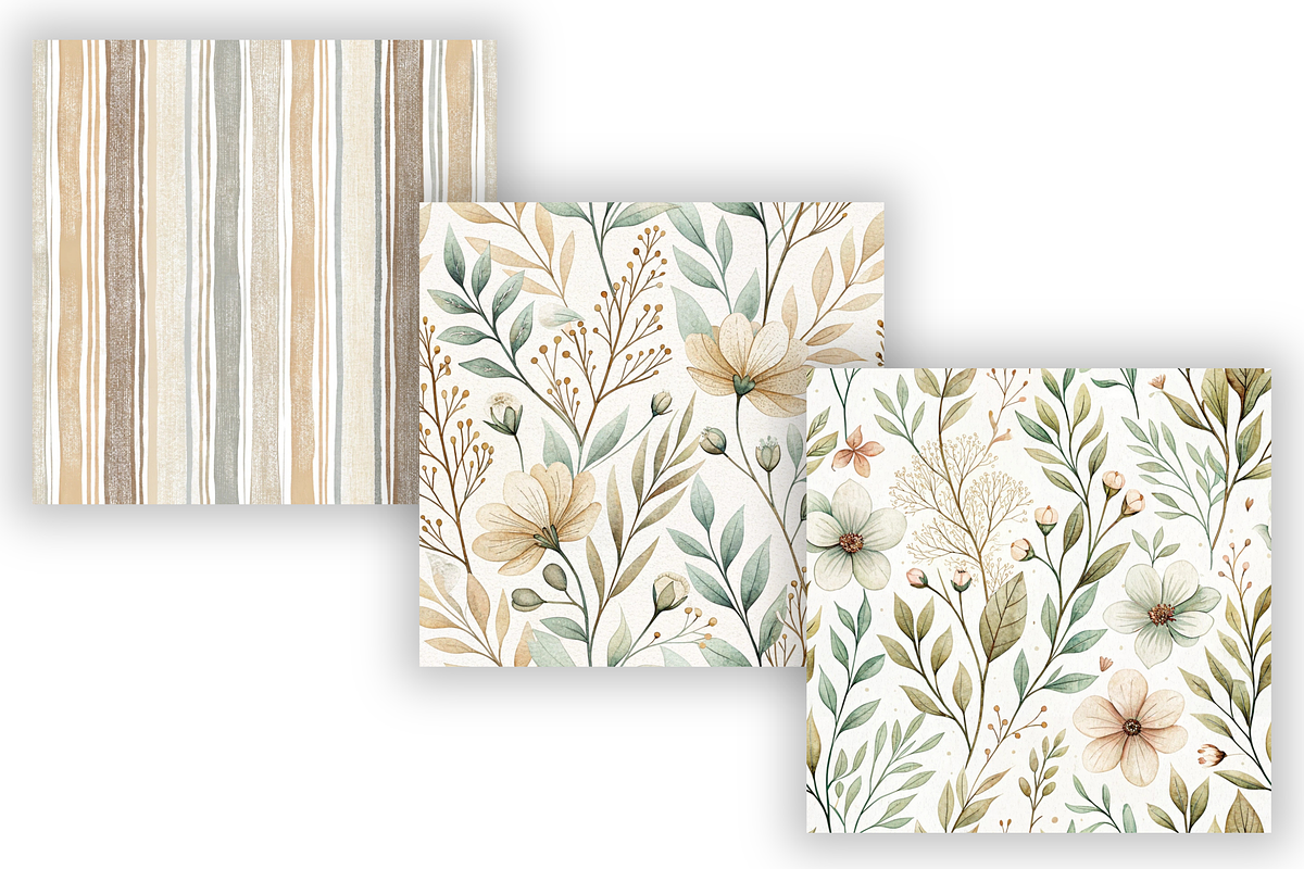 Quiet Luxury Digital Paper Pack, a Pattern Graphic by FloridPrintables (Photo 4 of 9)