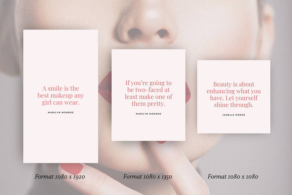 Makeup Beauty Quote Templates Canva, a Social Media Template by DeeBeeDesign (Photo 9 of 9)