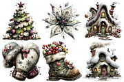 Whimsical Christmas Clipart, an Illustration by Pixels.Craft (Thumbnail 5 of 6)