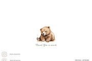 Watercolor Bears in the Forest Cute, an Animal Illustration by Pati Paints (Thumbnail 13 of 13)