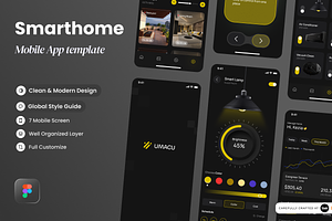 Umacu- Smart Home Mobile App, an App Template by SLAB! Design