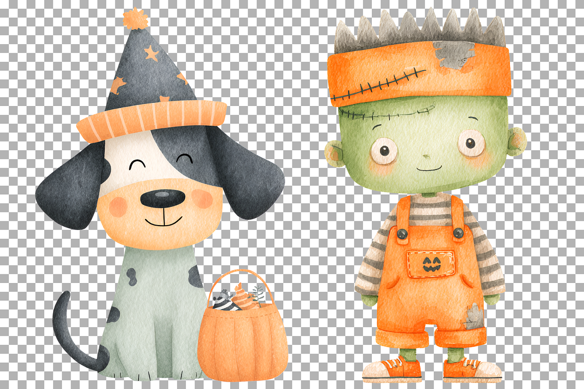 Halloween Kids Clipart Autumn Animal, a Seasonal Illustration by SugarCloudStudioArt (Photo 7 of 7)