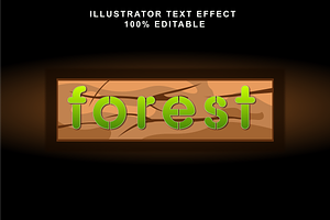 Forest Text Effect Editable