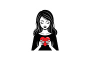 Cute Love Girl Silhouette Bundle, an Illustration by Designs_River (Thumbnail 6 of 53)