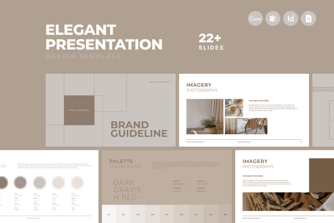 Moda Fidanzato  Brand Guidelines by Anniearts  Creative Market