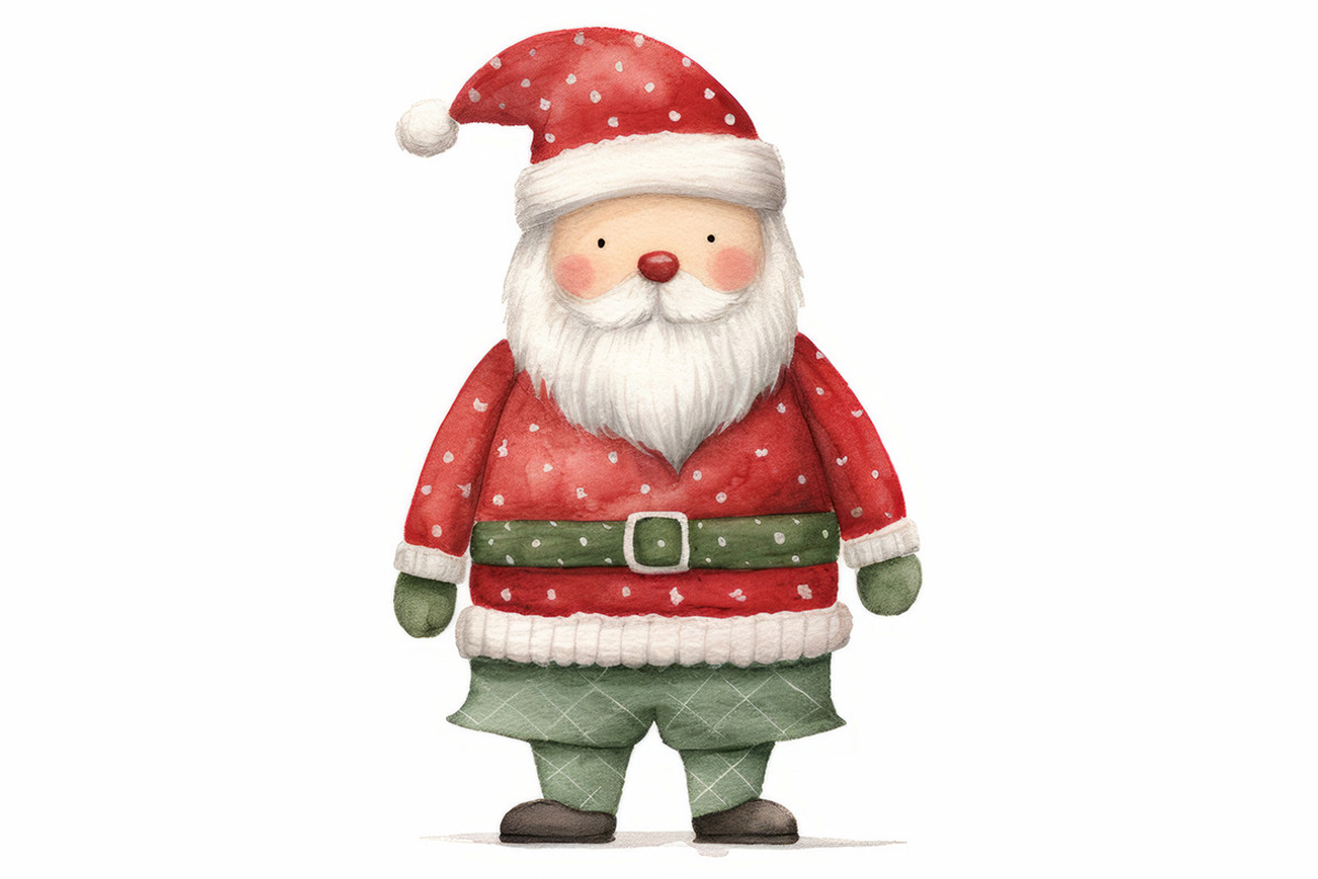 44 Cute Santas, a Seasonal Illustration by Handmadefont (Photo 7 of 12)