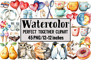 Perfect Together Clipart, an Illustration by Design Market (Thumbnail 1 of 3)