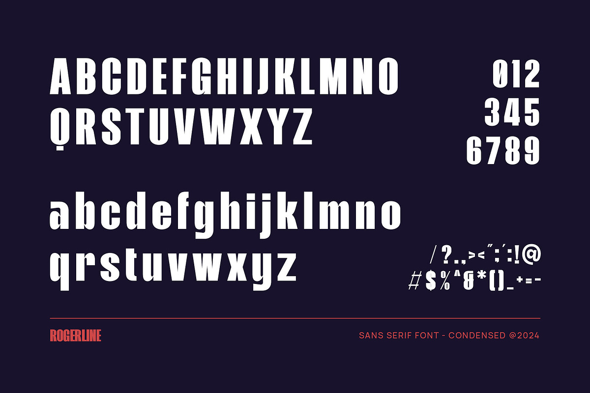 Rogerline - Modern Condensed Sans, a Sans Serif Font by TypeLogue (Photo 5 of 5)