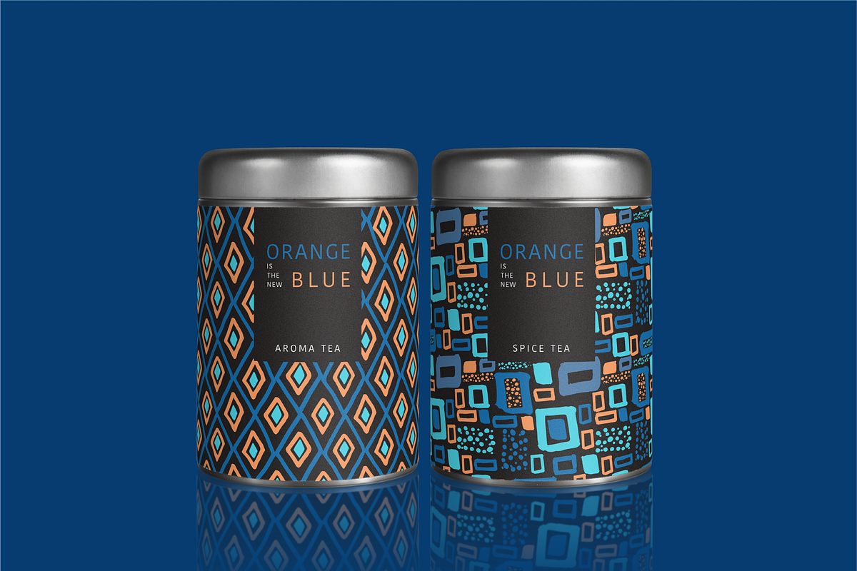 Orange is the new Blue, a Pattern Graphic by Suphansa (Photo 4 of 8)