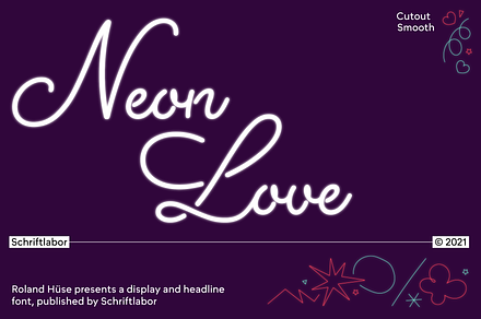 Neon Love, a Script Font by Schriftlabor