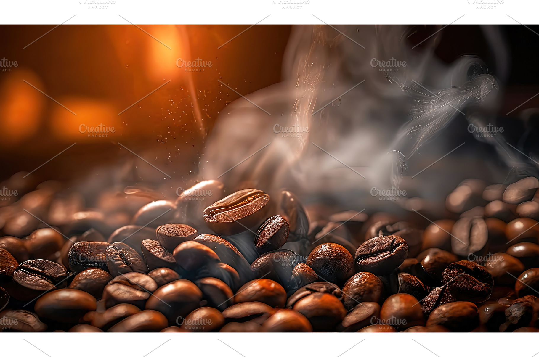 Close-up of steaming coffee beans, a Food & Drink Photo by Igor Tichonow