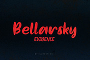 Bellarsky Evidence Font, a Script Font by Allmostudio (Thumbnail 1 of 10)