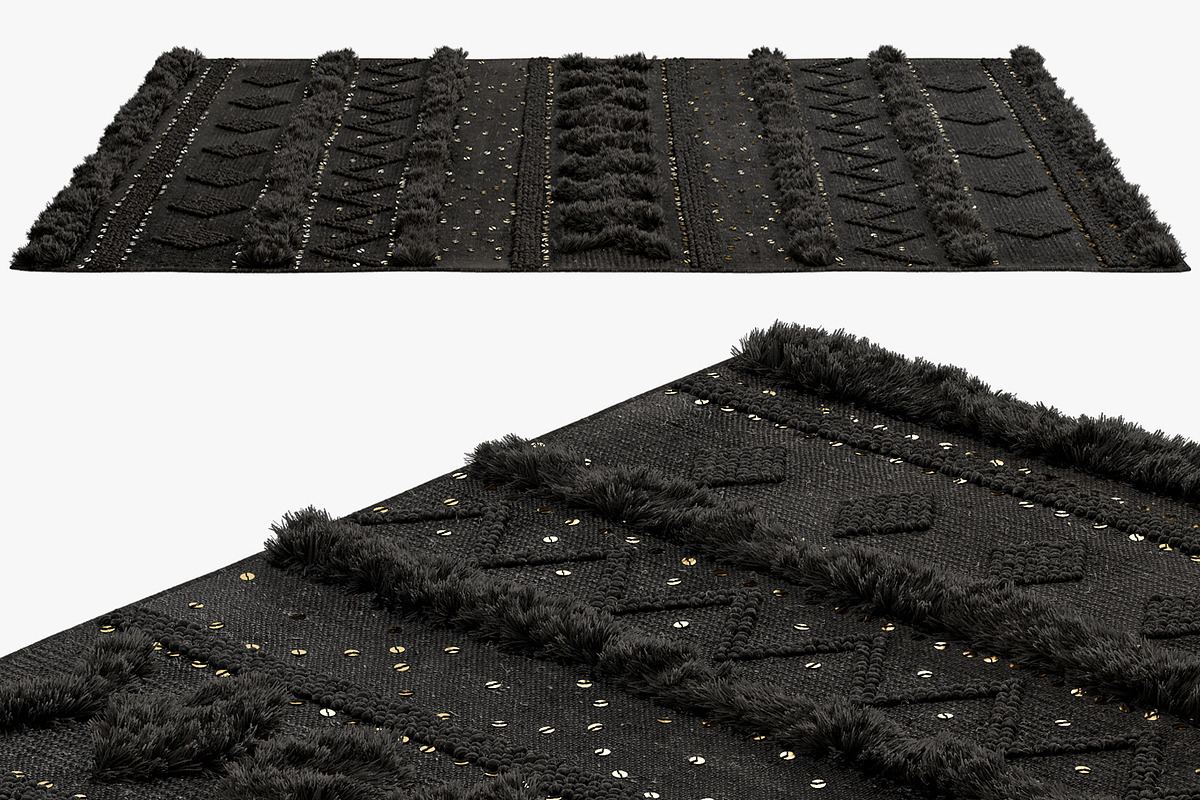 nuLOOM Black Wool Raised Geometric S, a Furniture 3D Model by 3dmitruk (Photo 1 of 17)