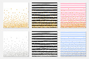 Gold and silver confetti backgrounds, a Pattern Graphic by ekmelica (Thumbnail 3 of 5)