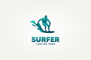 surf club mascot icon logo design, a Branding & Logo Template by Blazybone