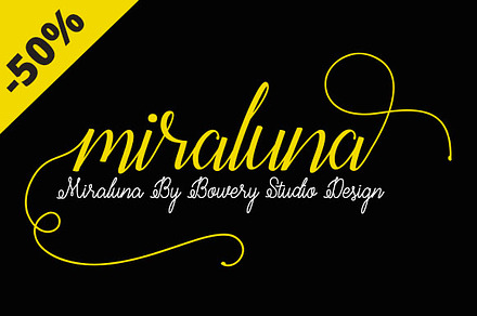 Miraluna 3 font styles + Bonus 