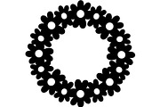 Floral Heart Circle WreathBlack Set, a Seasonal Illustration by Designer_Momina (Thumbnail 2 of 18)