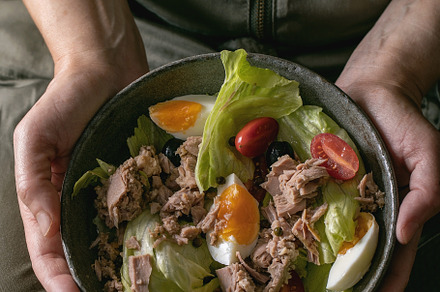 Traditional nicoise salad with canned tuna fish, a Food & Drink Photo by Natasha Breen