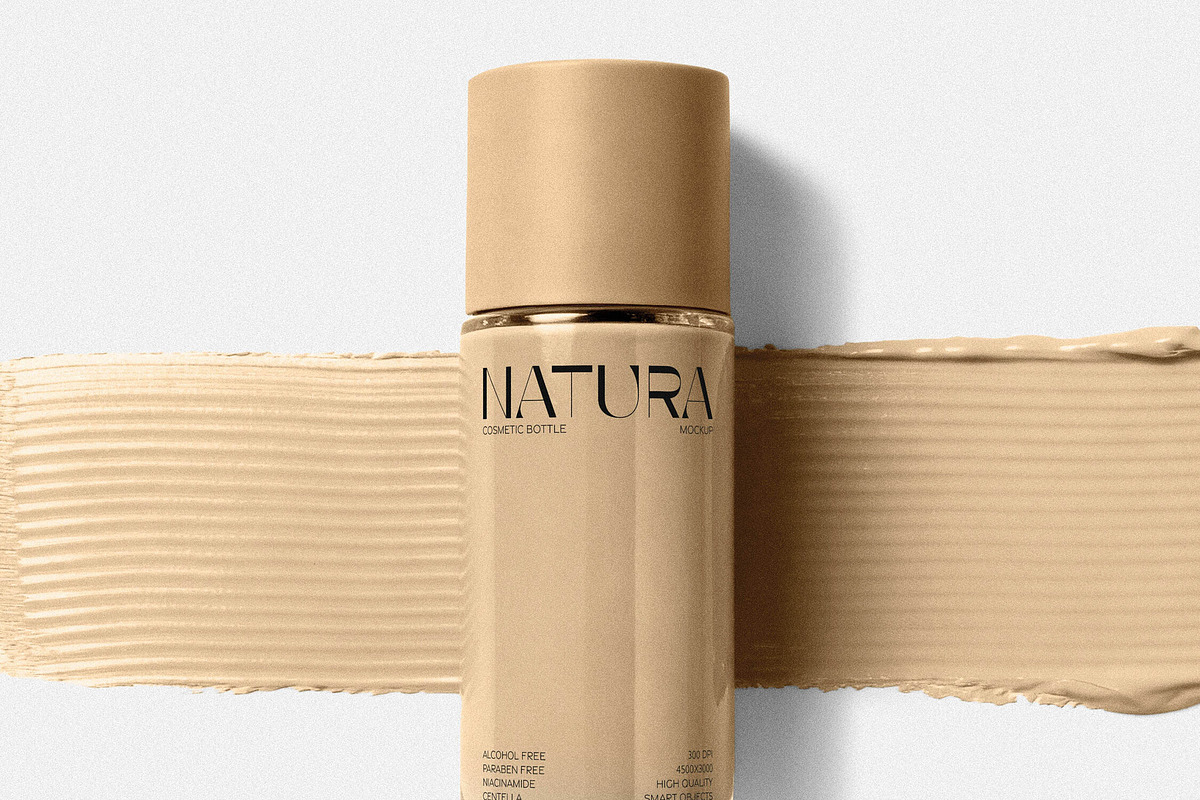 Cosmetic Cream Bottle Mockup, an Advertising Mockup by Design Squad (Photo 3 of 4)