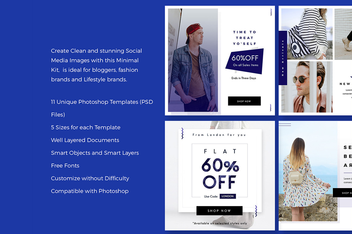 Bloo Social Media Kit, a Social Media Template by Fluto Creative Studio (Photo 3 of 8)
