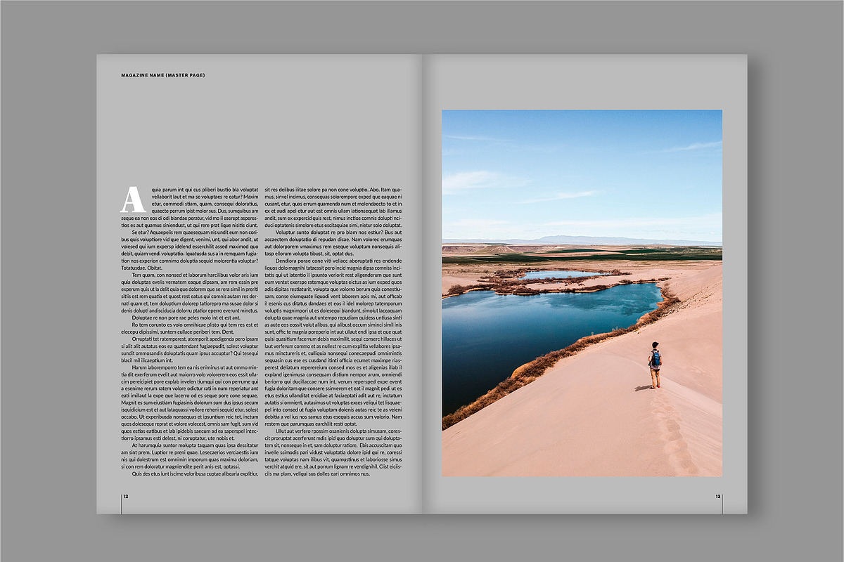 Modern Magazine Layout (A4+US), a Magazine Template by tomsarraipodesign (Photo 8 of 21)