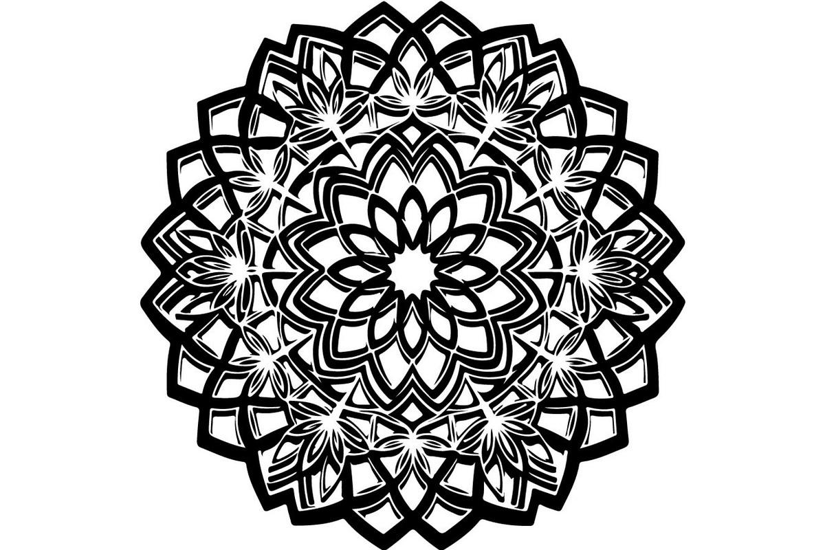 Intricate Black Mandala Circle, a Decorative Illustration by Designer_Momina (Photo 13 of 20)