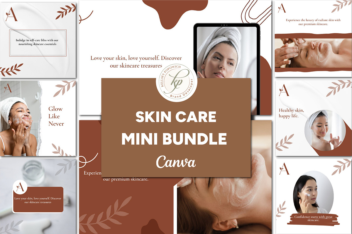 Radiant Skincare Branding Bundle, a Social Media Template by Branding by Kellsey (Photo 1 of 5)