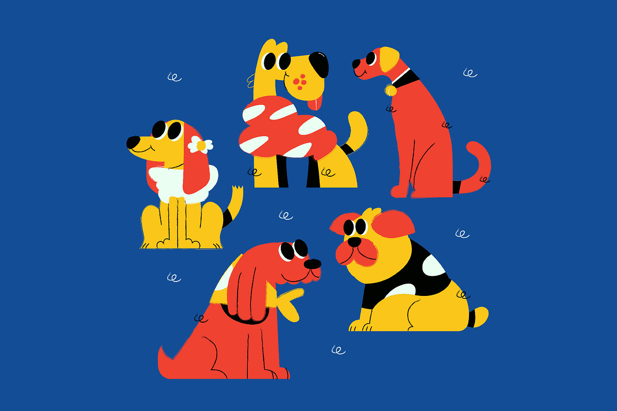 Dog Asset Illustration, an Animal Illustration by graphicook