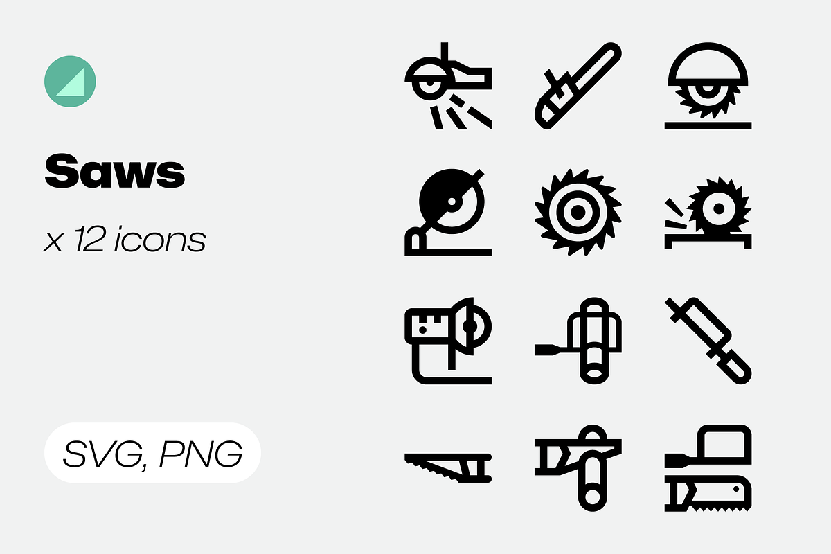 Basicons / Construction / Saw Icons, an Outline Icon by Danil Polshin
