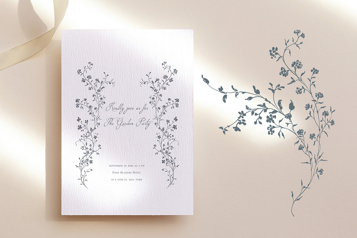 Floral swirls clipart, a Decorative Illustration by Sensual Art (Photo 5 of 8)