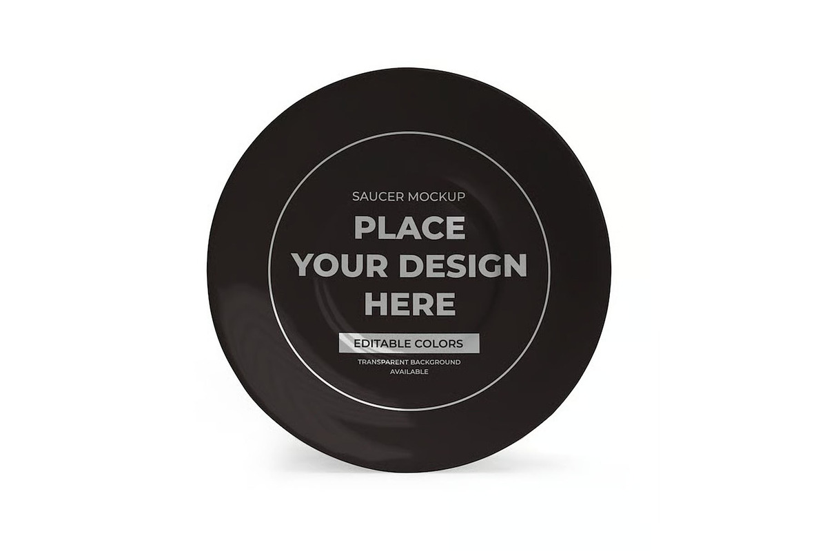 Saucer Plate Dish Mockup Template, a Household Mockup by DesignRushMarket (Photo 7 of 11)