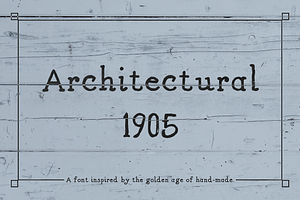 Architectural 1905 Hand Drawn Font