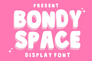 Bondy Space Cartoon Font, a Handwritten Font by Fourteen Letter (Thumbnail 1 of 6)