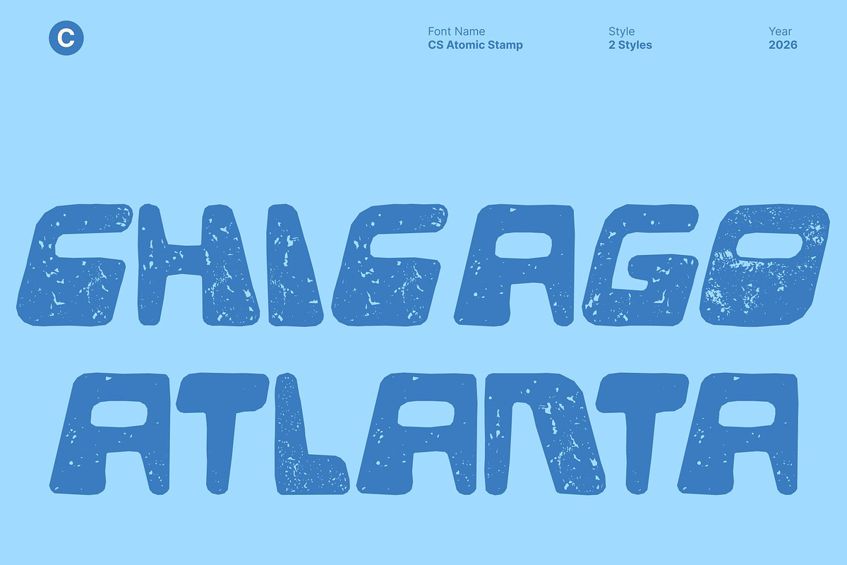 CS Atomic Stamp, a Sans Serif Font by Craft Supply Co. (Photo 6 of 8)
