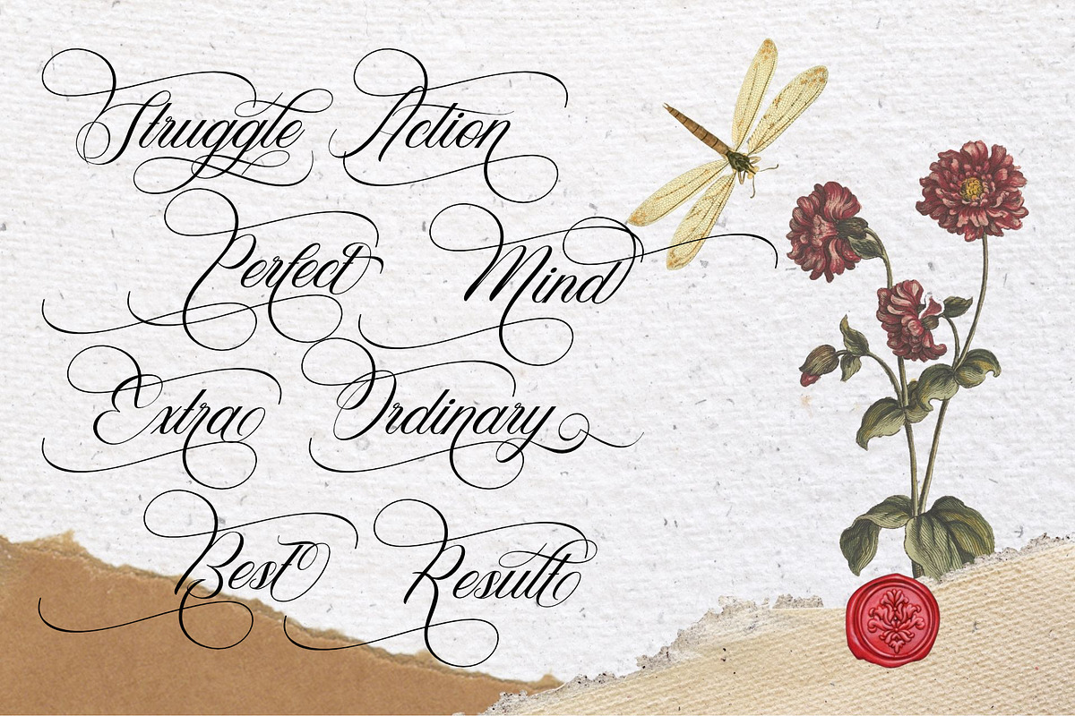 Vagentha Calligraphy | Script, a Script Font by Jackgridden (Photo 5 of 9)