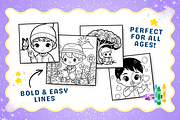 Chibi Printable Coloring Pages, a Person Illustration by ikarifq shop (Thumbnail 3 of 7)