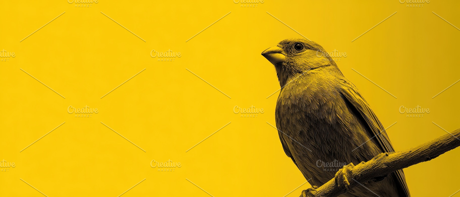 Yellow Songbird on Branch, an Animal Photo by Ales Munt