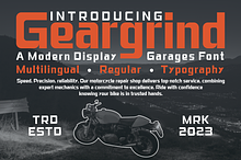 Geargrind - A Modern Display Font