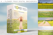 Digital Backdrops - Flowery Fields, a Texture Graphic by DareToDream (Thumbnail 1 of 3)