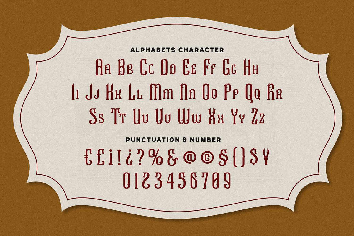 Akoher - Vintage Decorative Font, a Blackletter Font by Imoodev (Photo 5 of 5)