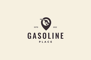 Gasoline With Pin Map Location Logo