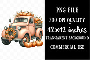 Fall Vintage Truck & Pumpkins, an Illustration by Designking (Thumbnail 4 of 4)