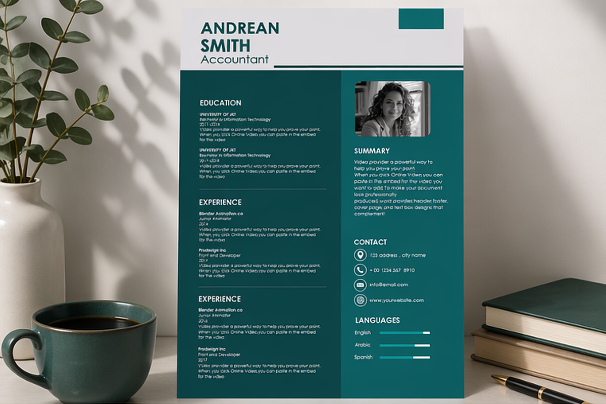 MODERN RESUME TEMPLATE (R7), a Resume Template by dulchaer29 (Photo 1 of 4)