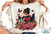 Sassy Messy Bun Girl PNG, a Seasonal Illustration by Daily.Designs (Thumbnail 2 of 5)